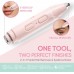 Facial Hair Remover & Eyebrow Trimmer - 2 in 1 Eyebrow & Face Shaver for Women - Rechargeable Face Razors for Women with Built-in LED Lights - Painless Hair Removal for Flawless Skin & Makeup